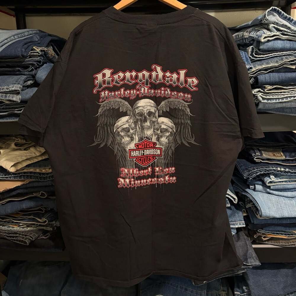 Harley-Davidson Skull Wings T-Shirt X-Large Black